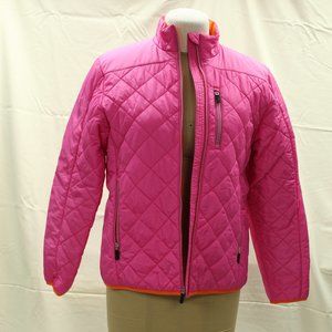 Hot pink Women's Land's end quilted jacket size Medium